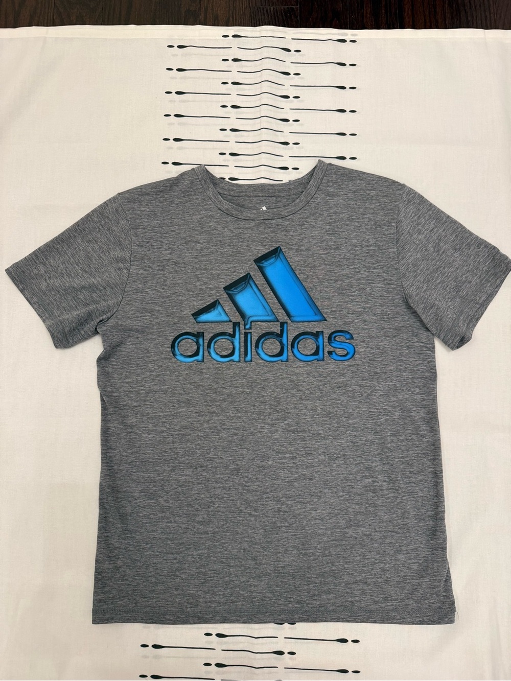 adidas Heather Gray Tee with White Logo